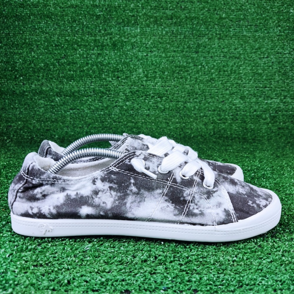Jellypop Sneakers Womens 7.5 Black White Dallas Tie Dye Canvas Slip On Comfort